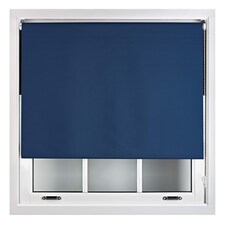 Blackout Roller Blind 170cm Wide x 165cm Long | Metal Fittings | Blue | Navy