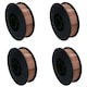image 1 of 0.6mm Mild Steel Mig Welding Wire Spool Gas Argon CO2 5kg Reel Copper Coated 4 Pack