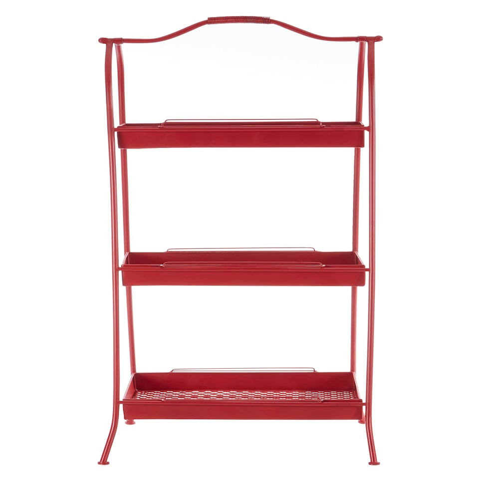image 1 of Lexa Red Metal Storage Rack Red