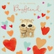 image 1 of Boofles Standing With Their Arms Around Each Other Valentine's Day Card
