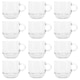 image 1 of LAV Cozy Stacking Glass Espresso Cups - 90ml - Pack of 12 Clear