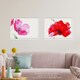 image 2 of Set of 2 Pink Red Poppy Flowers delicate Watercolour Bloom Floral Botanical Wall Art Prints 12x16 Inch