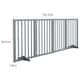 image 2 of Living and Home Wooden Foldable Freestanding 4 Panel Pet Gate - Grey