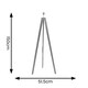 image 2 of ValueLights Jackson Grey Wooden Tripod Floor Lamp Base