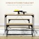 image 3 of HOMCOM Dining Table and Bench Set for 4, Modern Kitchen Table & 2 Benches