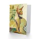image 2 of Oriental Shorthair Nouveau Pattern Cat Birthday Card