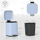 image 7 of HOMCOM 12L Kitchen Pedal Bin, Metal Rubbish Bin with Soft-close Lid Blue | 12L