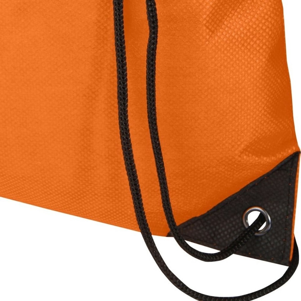 image 1 of Evergreen Recycled 5L Plain Drawstring Bag - Orange - One Size
