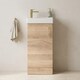 image 8 of Balterley Bathroom Contemporary Floor Standing Vanity Unit Basin & Handle Easy To Install | Brown | Bleached Cuneo Oak