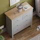 image 3 of Vida Designs Arlington 4 Drawer Chest of Drawers Shaker Bedroom Storage, Grey & Oak