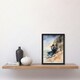 image 2 of Couple Embrace Dramatic Coastal Cliff Home Decor Black Framed Wall Art Print A4