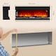 image 5 of HOMCOM 60152cm 3-Sided Electric Fireplace Wall Mounted, Recessed, Insert, Freestanding, Glass Electric Fire with 7 Adjustable LED Flame Effect, Log, Crystal, Remote Control, 1800W, Black