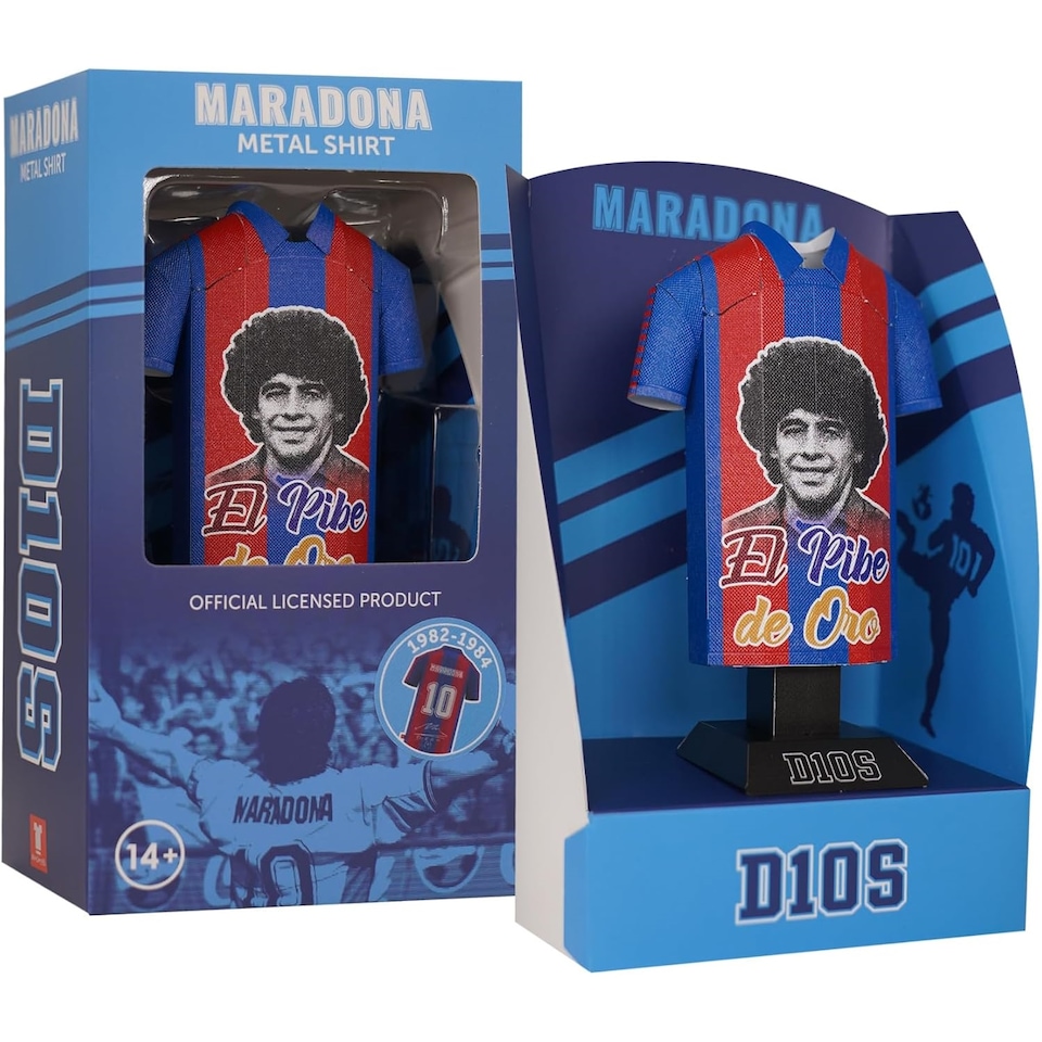 image 1 of RadStuff Metal Alloy Football Shirt - Maradona Alloy Shirt 1982/84