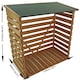 image 3 of Wooden Log Store Wood Firewood Outdoor Garden Storage Logs Shed