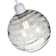 image 3 of Modern Designer Smoked Circular Ribbed Glass Non Electric Pendant Lamp Shade | Grey