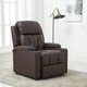 image 7 of Studio Bonded Leather Recliner w Drink Holders Sofa Chair (Brown)