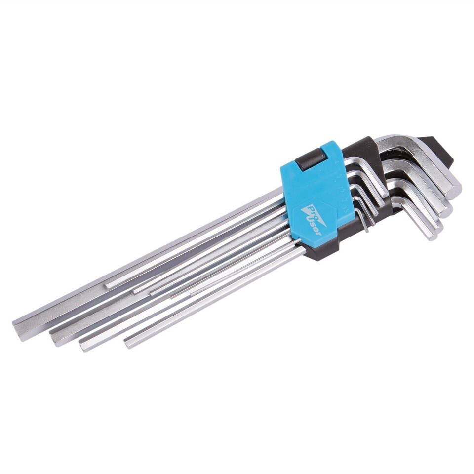 image 1 of Pro User 9pc Chrome Vanadium Long Hex Key Set