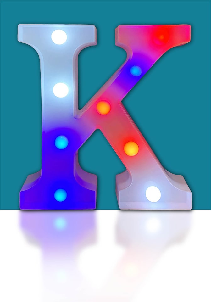 image 1 of Battery Operated RGB Letter With Remote Control Letter K