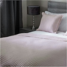 Belledorm Crompton Quilted Throw - Powder Pink - One Size