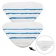 image 4 of SPARES2GO Washable Microfibre Cover Pads for Bush SMB1501 SMB1501UK Steam Cleaner Mop (Pack of 2)