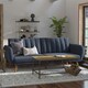 image 5 of Brittany Sofa Bed in Linen Navy Blue Blue | NAVY