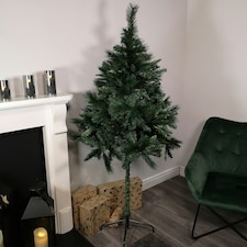 6ft (1.8m) Premier PVC Space Saving Christmas Parasol Tree with 408 Tips in Green
