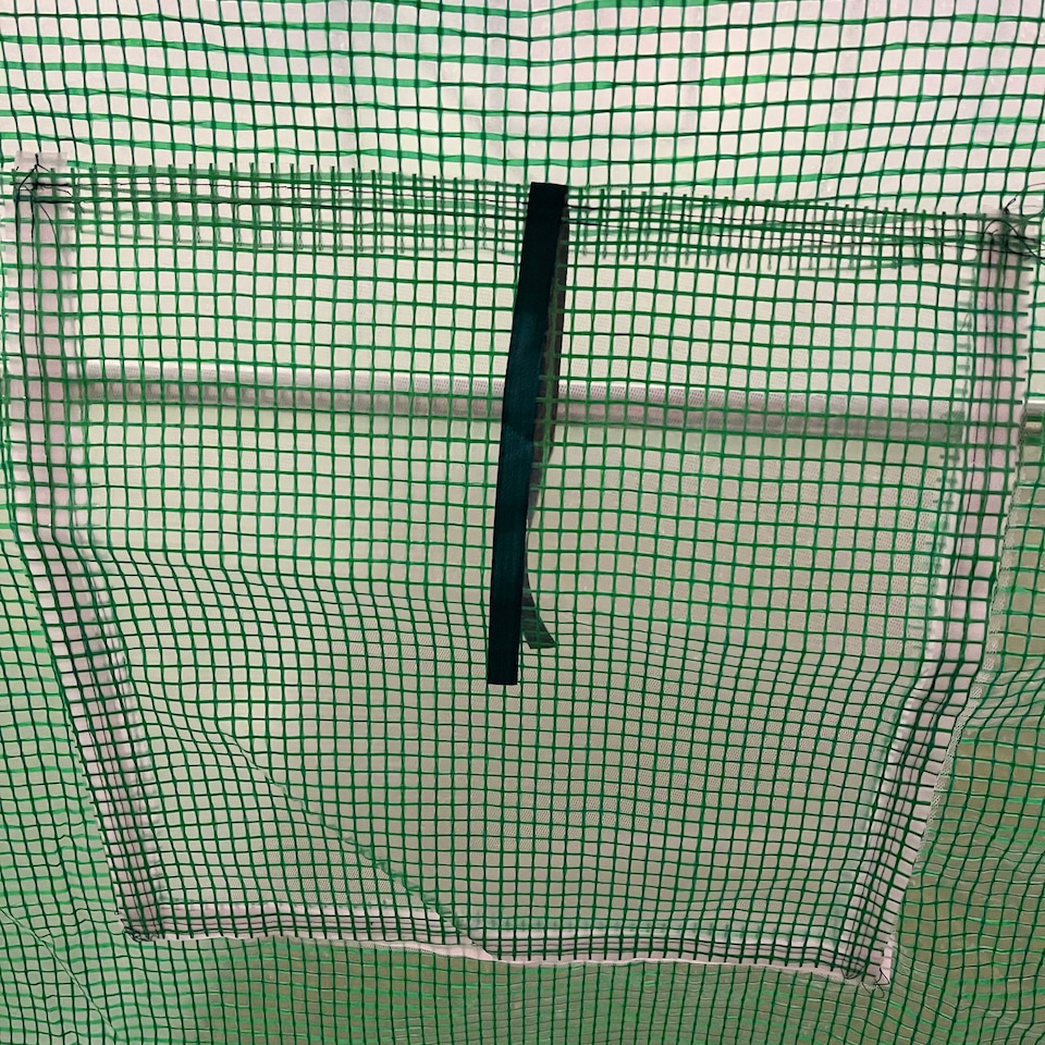 image 1 of Outsunny 4 x 2M Polytunnel Walk-in Garden Greenhouse with Zip Door and Windows