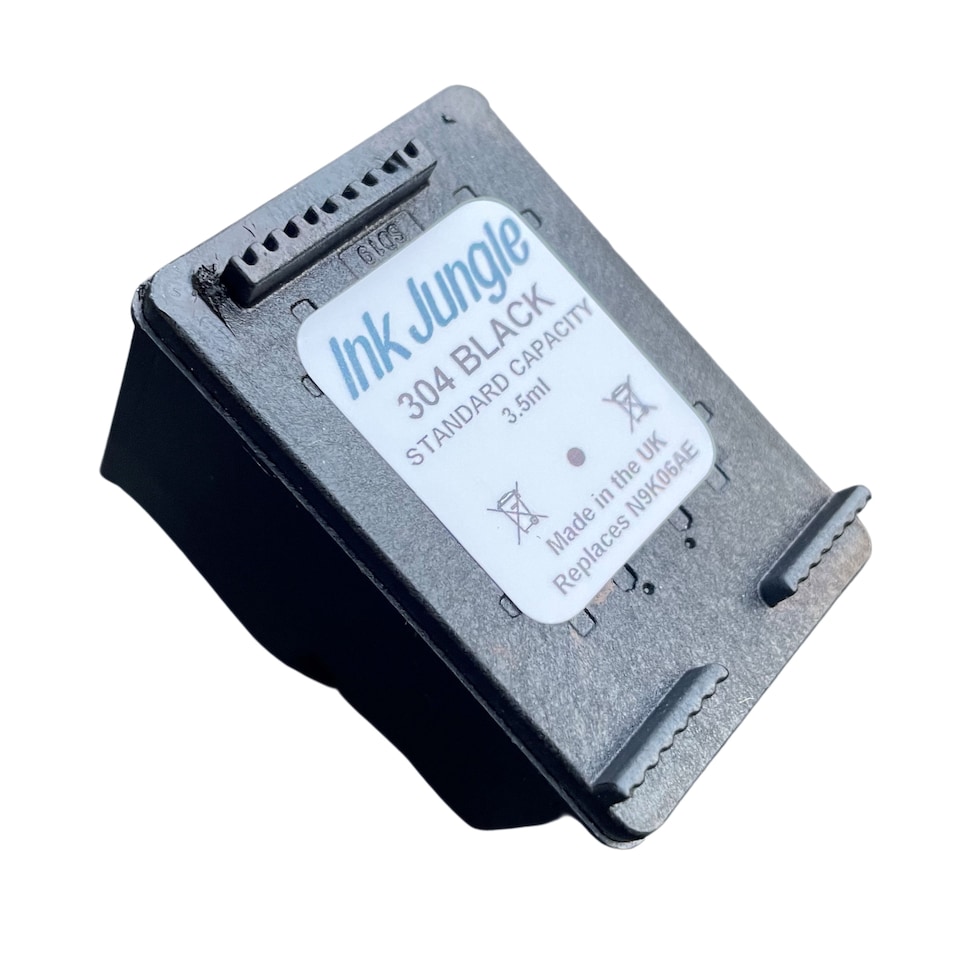 image 1 of Ink Jungle 304 Black Refilled Ink Cartridge - Replaces HP 304 Black