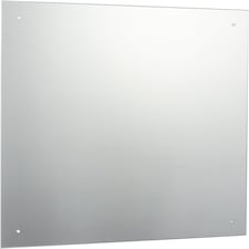 60 x 60cm Square Frameless Bathroom Mirror with Pre-drilled Holes and Wall Hanging Fittings