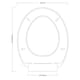 image 3 of Showerdrape Toledo White Wrap Over Plastic Toilet Seat