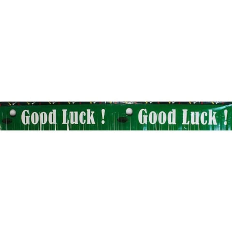 Golf Theme Good Luck Fringe Banner - 56 Inches / 142cm | Green