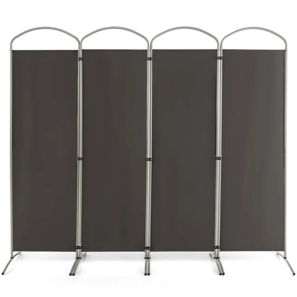 image 1 of COSTWAY 6 Panel Room Divider 188cm Folding Privacy Screen Grey | Grey