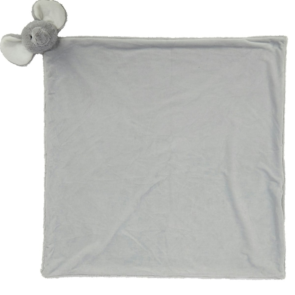 image 1 of Mumbles Baby Elephant Head Blanket - Grey - One Size