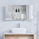 image 5 of Bath Vida Tiano Stainless Steel Mirrored Double Wall Mounted Bathroom Cabinet | Chrome | Stainless Steel | 1