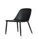 image 2 of Aspen Round Dining Table and 4 Duo Plastic Seat Chairs with Metal Legs - Black/White - Flat Packed Black