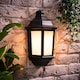 image 3 of ValueLights Black Aluminium IP44 Rated Outdoor Porch Wall Mounted Flush Lantern | Black