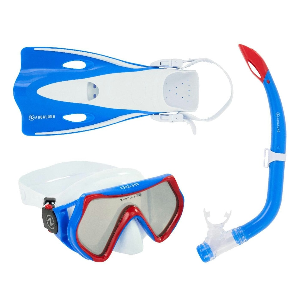 Aquasphere Childrens/Kids 2024 Hero Snorkel Set - Blue - L-XL