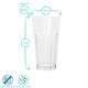 image 3 of Argon Tableware Reusable Plastic Highball Glasses - 580ml - Pack of 6 Clear