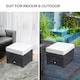 image 5 of Outsunny Rattan Footstool Wicker Ottoman w/ Padded Seat for Backyard Garden