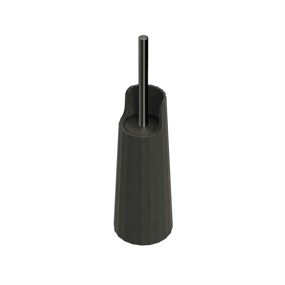 image 1 of Cosmic Freestanding Toilet Brush Holder with Durable Plastic for Bathroom, Black