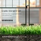 image 3 of Outsunny Garden Decorative Fence 4 Panels 44in x 12ft Steel Wire Border Edging