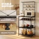 image 4 of HOMCOM Freestanding Shelving Unit with 6 Hooks and Wine Rack