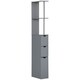 image 1 of HOMCOM Tall Bathroom Storage Cabinet with Shelf and Drawers, Grey