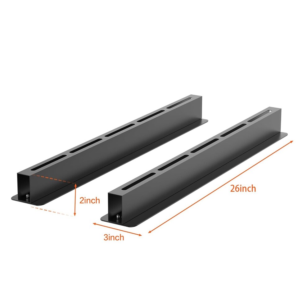 image 1 of Gr8 Home Overhead 6 Pcs Storage Utility Bin Rack Brackets Garage Ceiling Rail Organiser