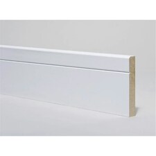 PACK OF 20 (Total 20 Units) - 18mm x 168mm White Primed MDF Chamfered & Grooved Skirting Board - 2700mm Length