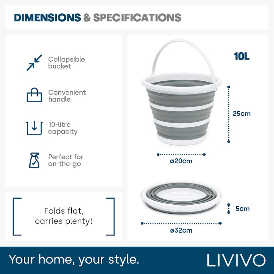 image 1 of Collapsible Bucket With Handle