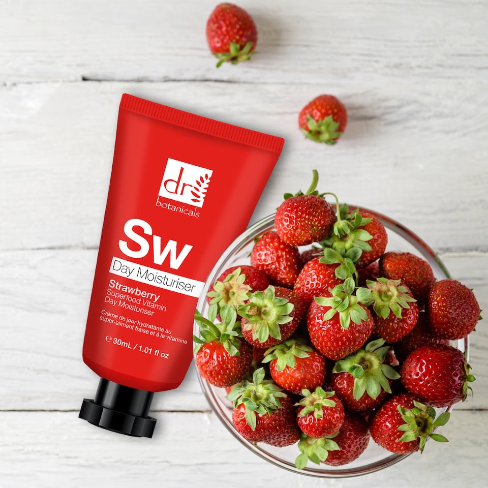 image 1 of Dr Botanicals Strawberry Superfood Vitamin Day Moisturiser Duo