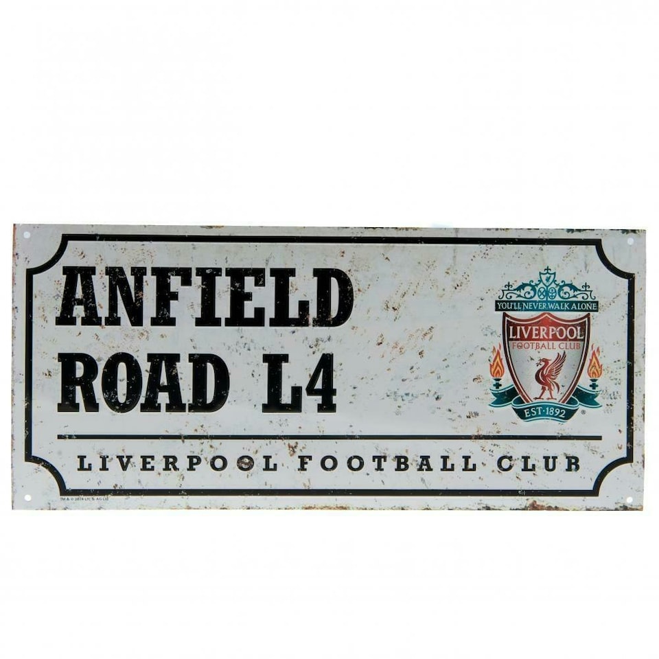 Liverpool FC Street Sign - White/Black - One Size