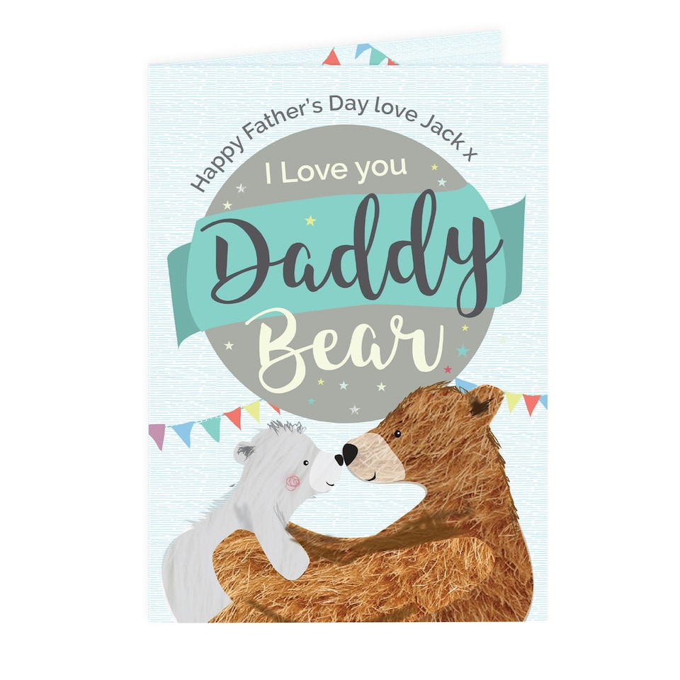 image 1 of Personalised Daddy Bear Card