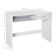 image 3 of HOMCOM Compact Computer Desk, Study Table with Drawer and Storage Compartment, Writing Workstation, White